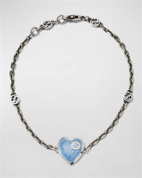 gucci heart braclet|gucci interlocking bracelet.